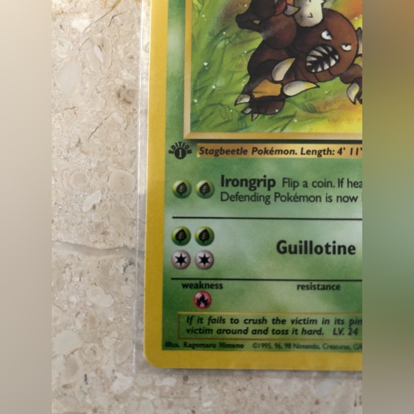 1990’s rare vintage 1st edition pinsir Pokémon card 25/64 - Picture 2 of 4